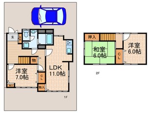 天道町貸家(16-8)の物件間取画像